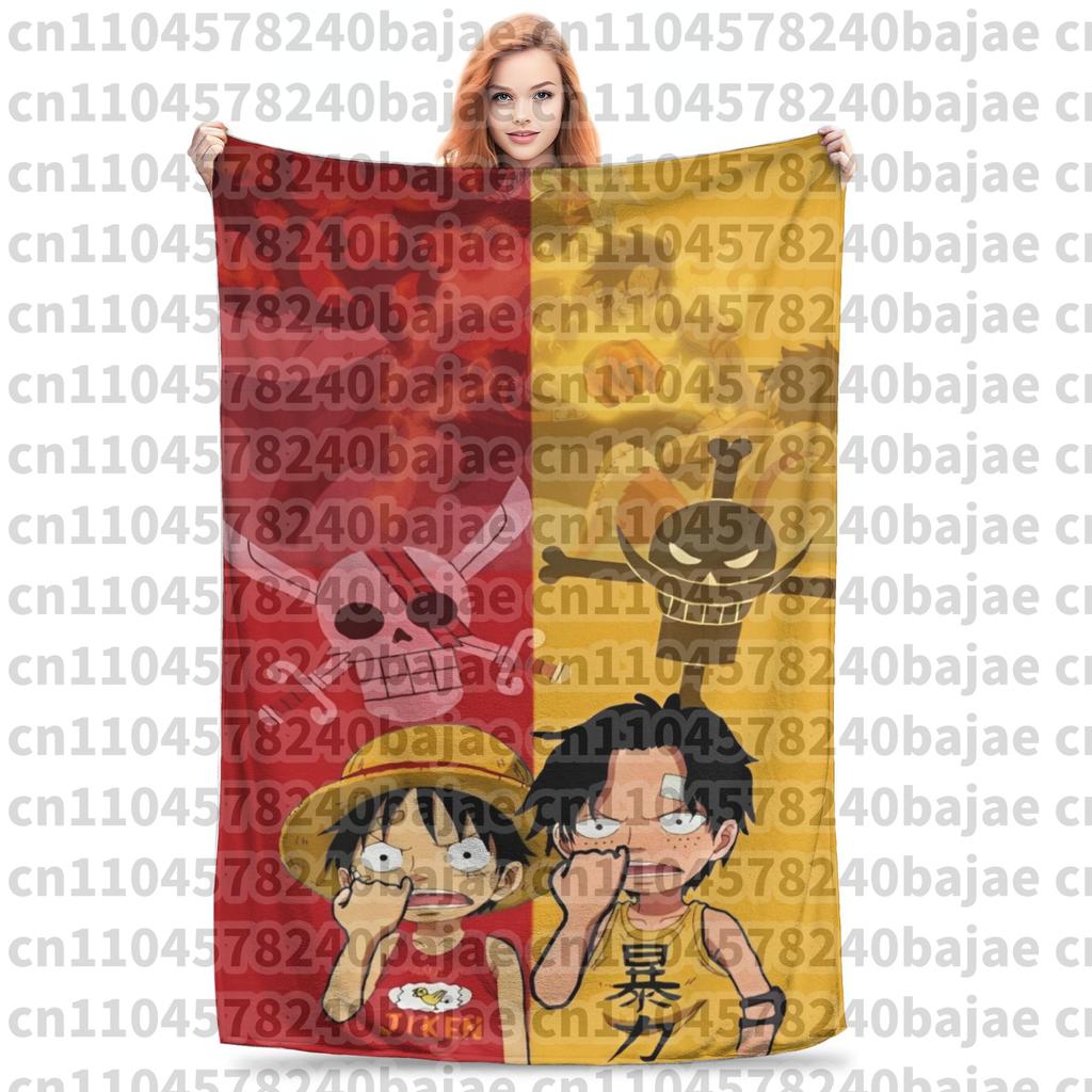 Luffy one piece Throw Blanket for Couch Fuzzy Soft Plush Blanket 50x60 Inches Multi-size Bedspread for All Seasons
