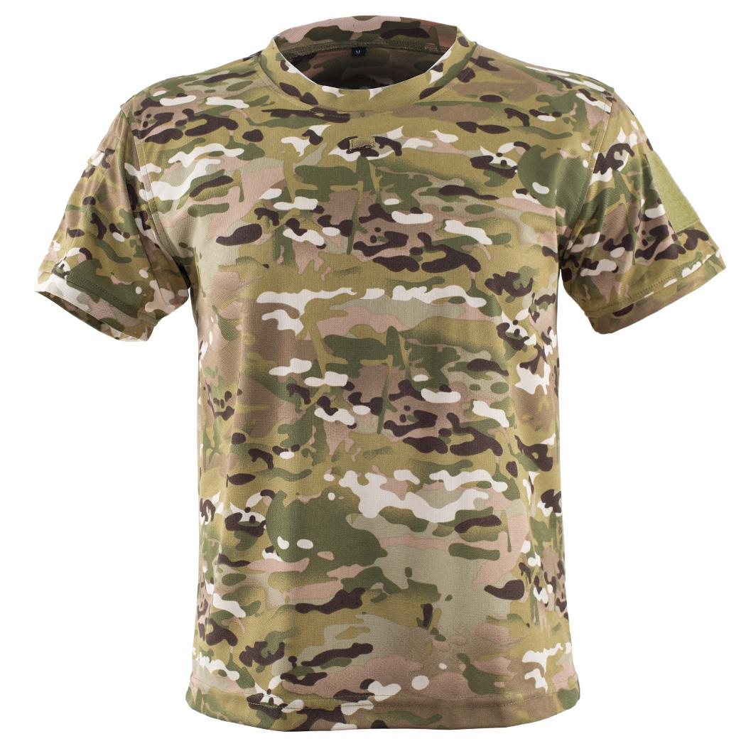 

Mege Men Tactical Camouflage T-Shirt Швидкосихаюча військова бойова армійська футболка з коротким рукавом, мисливський одяг XL(75-85KG)