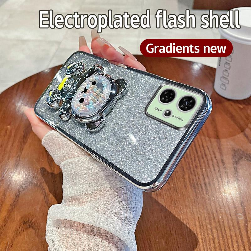 Candy Bear Stand Phone Case For MOTOROLA Moto G14 G24 G54 G84 G82 5G G72 G62 G52 G42 G32 G31 G22 G71S G73 G53 G23 G13 Soft Cover