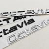 JBIW9 3D ABS Chrome Black Logo Octavia Emblem Letters Car Rear Trunk Badge For Skoda OCTAVIA 1 2 3 4 A5 A7 MK3 Sticker Accessories