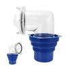 RV Sewer Hose Fitting Clear RV Sewer Hose Elbow With 4-in-1 Adapter 360 Degree Swivel Joint Trailer Waste Pipe Connector