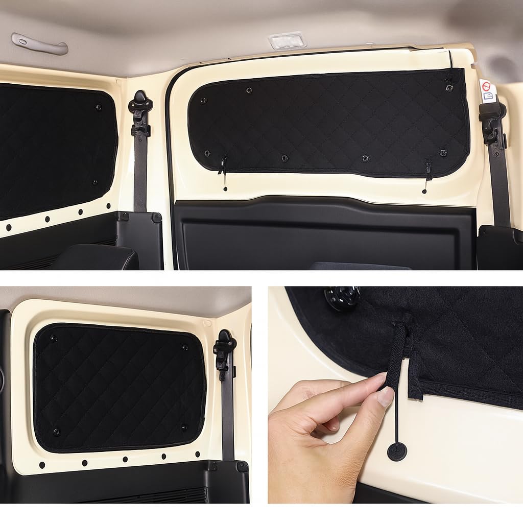 Set of 6 Aftermarket Sunshades for Suzuki Jimny and Light Heat UV Suction Perfect for Car Summer and Includes Storage Bag JB64W/JB74W (front, Side,