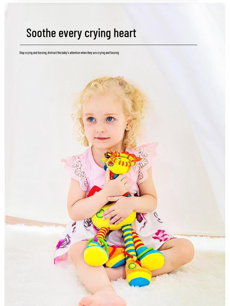 Happy Monkey Baby Mobile: Giraffe Rattle Pendant for Infants