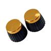 Pack of 2 Guitar Knob Caps Easy Installation Volumes Button Caps Bass Control Knobs Plastic Texture for Quick Changes