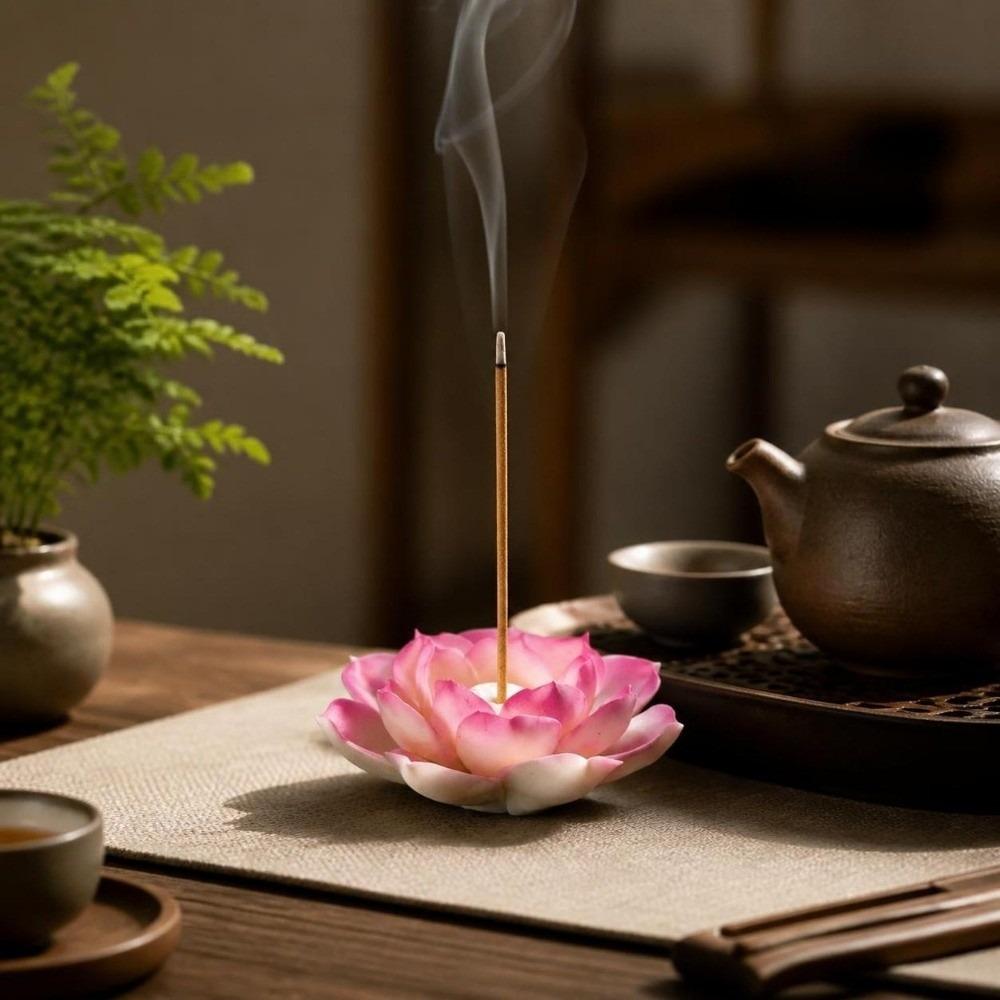 Keramik Räuchergefäß Blumenmuster Lotus Aromatherapie Ständer Räucherschale Bürogebrauch