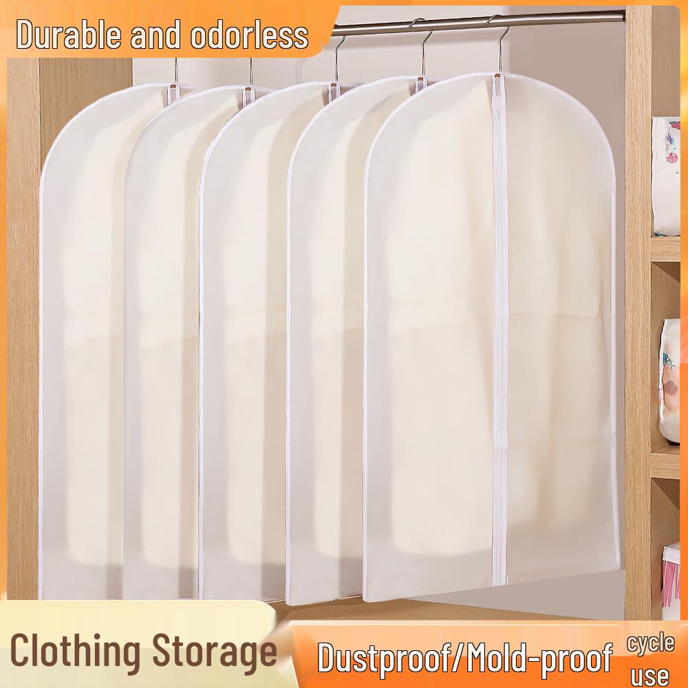 Transparent Hanging Garment Bag - Dustproof Organizer for Coats and Suits