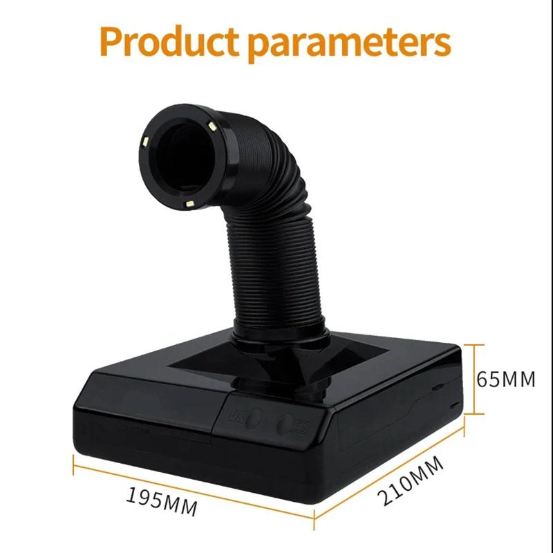 60W Soldering Iron Fume Extractor with LED Light  ESD Carbon Filter Sponge Smoking Instrument for Electronic Component Repair