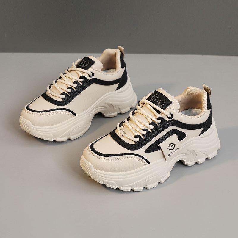 

Women s 2025 Color Block Dad Shoes - Thick Sole, Height Increasing, Korean Style Sneakers 40