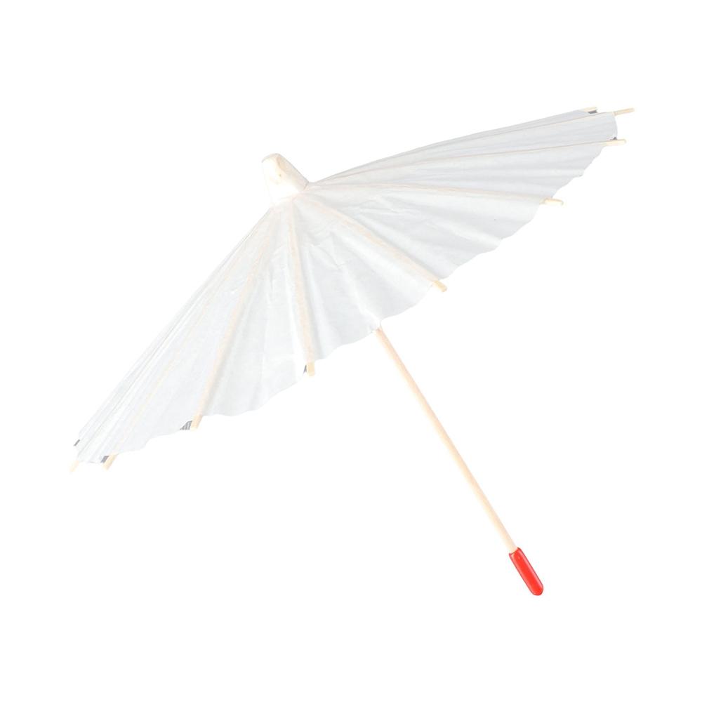 

1Pcs DIY for Baby Shower Decorative Long-handle Wedding Birthday Photography Prop Painting Supplies Paper Umbrella Dance Prop