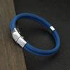 Neues handgefertigtes Herren-Seilarmband Edelstahl-Schnalle Doppellagiges Garn Nautisches Armband Armreif Hiphop Rock Zubehör Homme