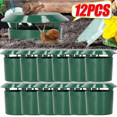 12pcs Snail Trap Catcher Eco-friendly Garden Slug Cage Snail Reusable Plastic Pests Reject Gintrap Tools Home Garden Supplies