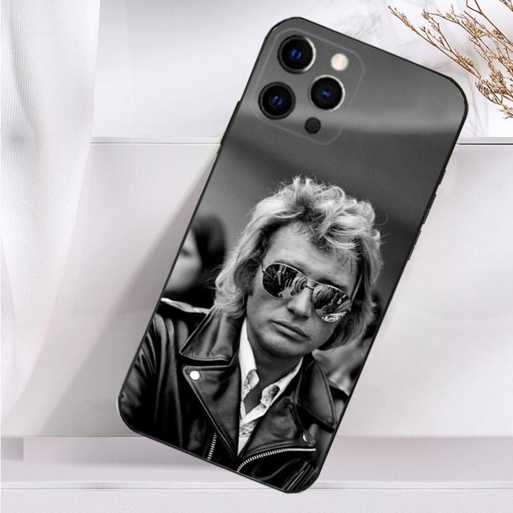 Singer J-Johnny H-Hallyday Case For iPhone 16,15,14,13,12,11 Plus,Pro Max,XS,X,XR,SE,Mini,8,7 Soft Silicone Black Cover