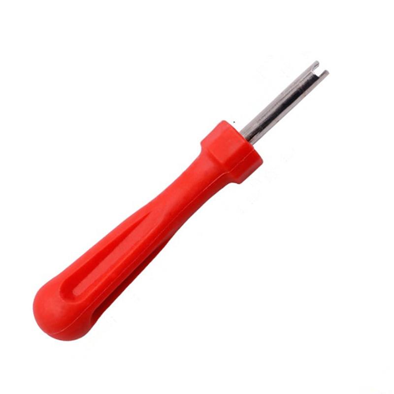 Tire Valve Core Removal Tools Wrench Plastic Handle Iron Plated Wrench Core