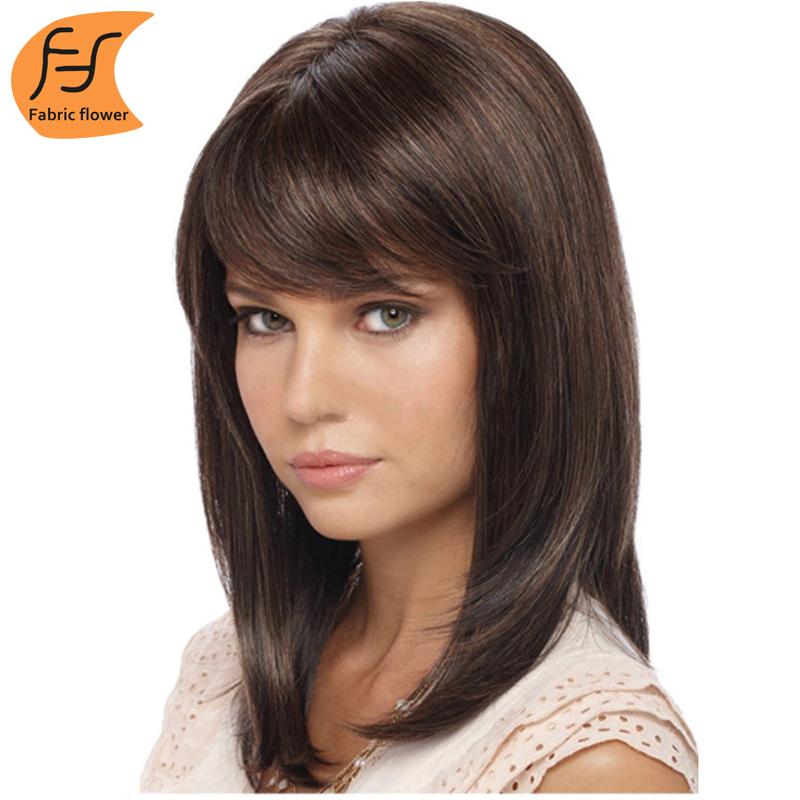 

Новый хит продаж, парик для европейских и американских дам, модная косая челка, короткие вьющиеся волосы темно-коричневого