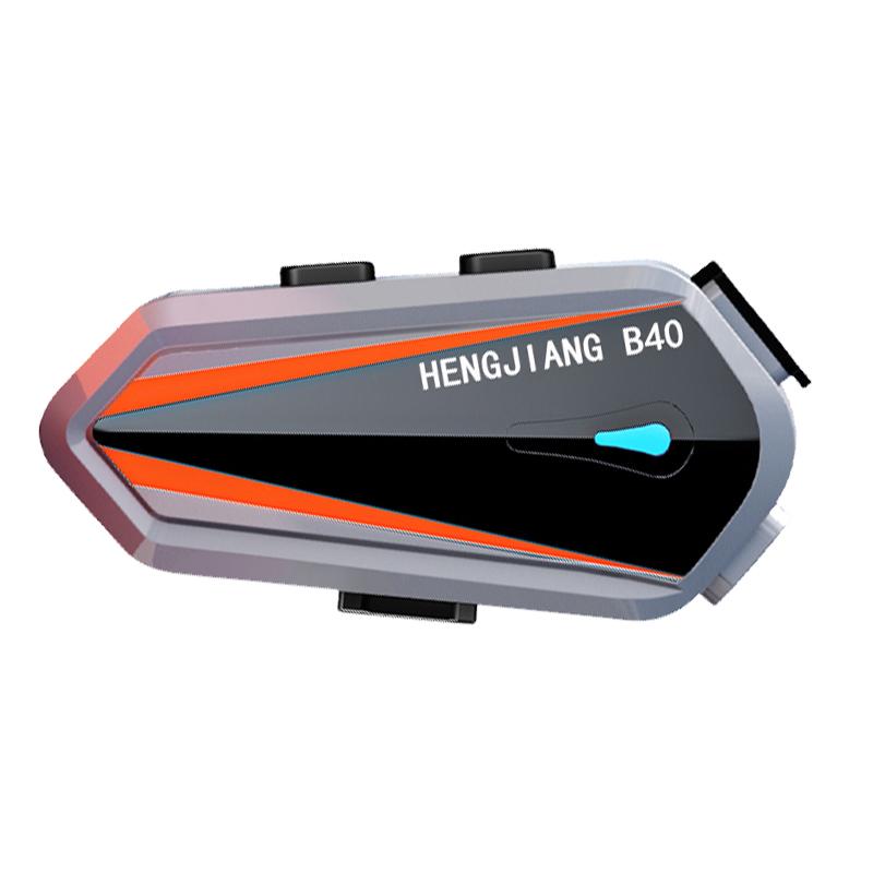 

HENG JIANG B40 Motorcycle Helmet Bluetooth Headset Intercom 1000M IPX6 Waterproof 1600mAh V5.3 MP3 Mixing Stereo Noise Reduction