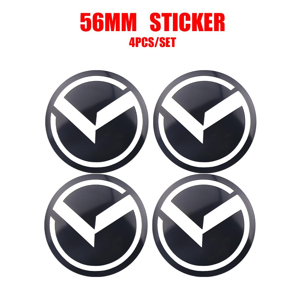 2026 Hot Car Sticker 4PC 56mm 60mm Car Wheel Center Covers Sticker Hub Cap Decoration For KIA Ceed Sorento K5 Rio Sportage Soul