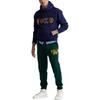 Polo Ralph Lauren FW23 Patch Hooded Fleece Long Sleeve Sweatshirt Men sweatshirt Navy-Blue 710763795-001