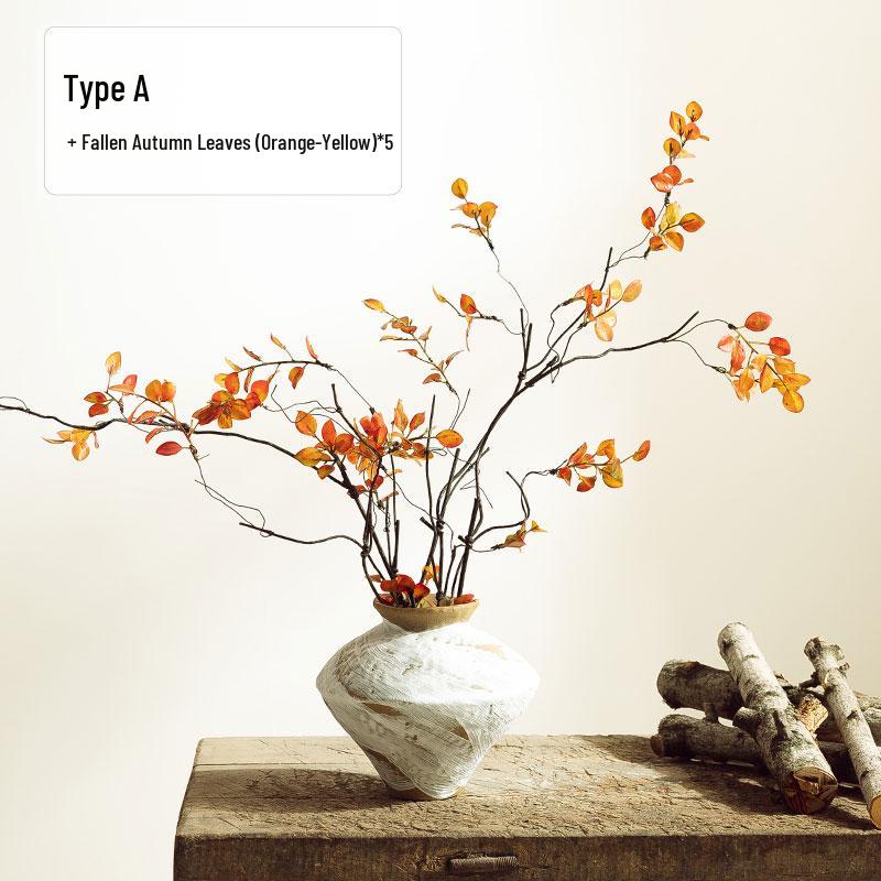 Jingdezhen Wabi-Sabi Keramikvase für Trockenblumen - Retro-Stil für Wohnzimmer oder Esstisch