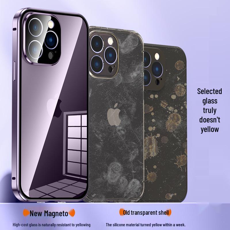 Coque Magnétique Double Face Apple 17 Pro Max avec Couverture Complète des Objectifs pour iPhone 16/13