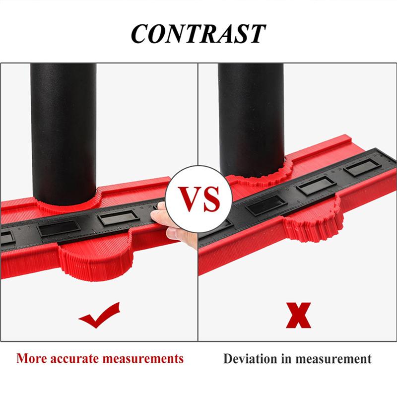 Contour Gauge Profile Duplicator 5 10 Inch Irregular Shape Scribing Ruler Woodworking Tool with Locking Mechanism for Carpenter