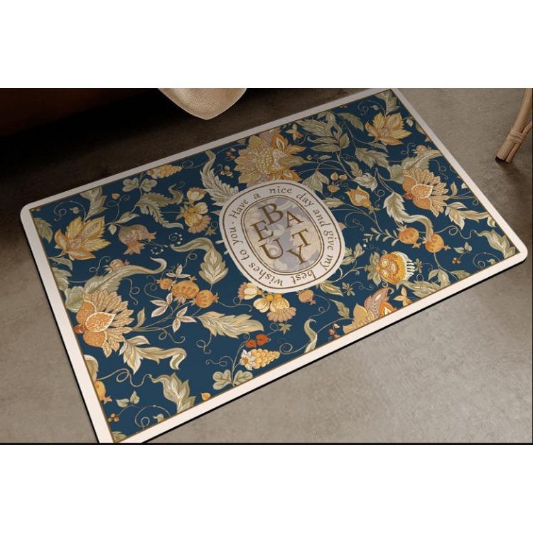 Retro Mata Podłogowa do Łazienki Szybkoschnąca Antypoślizgowa Odporna na Zabrudzenia i Odporna na Zużycie Mata Podłogowa