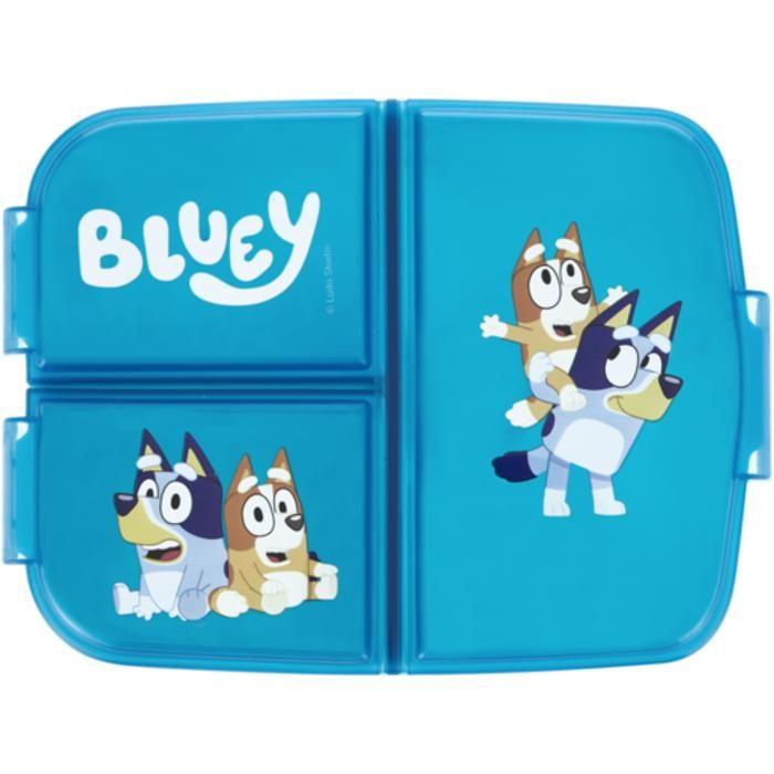 Boite À Gouter - Bluey - 3 Compartiments - Mélamine - 18x13x5 Cm - Compatible Lave-vaisselle