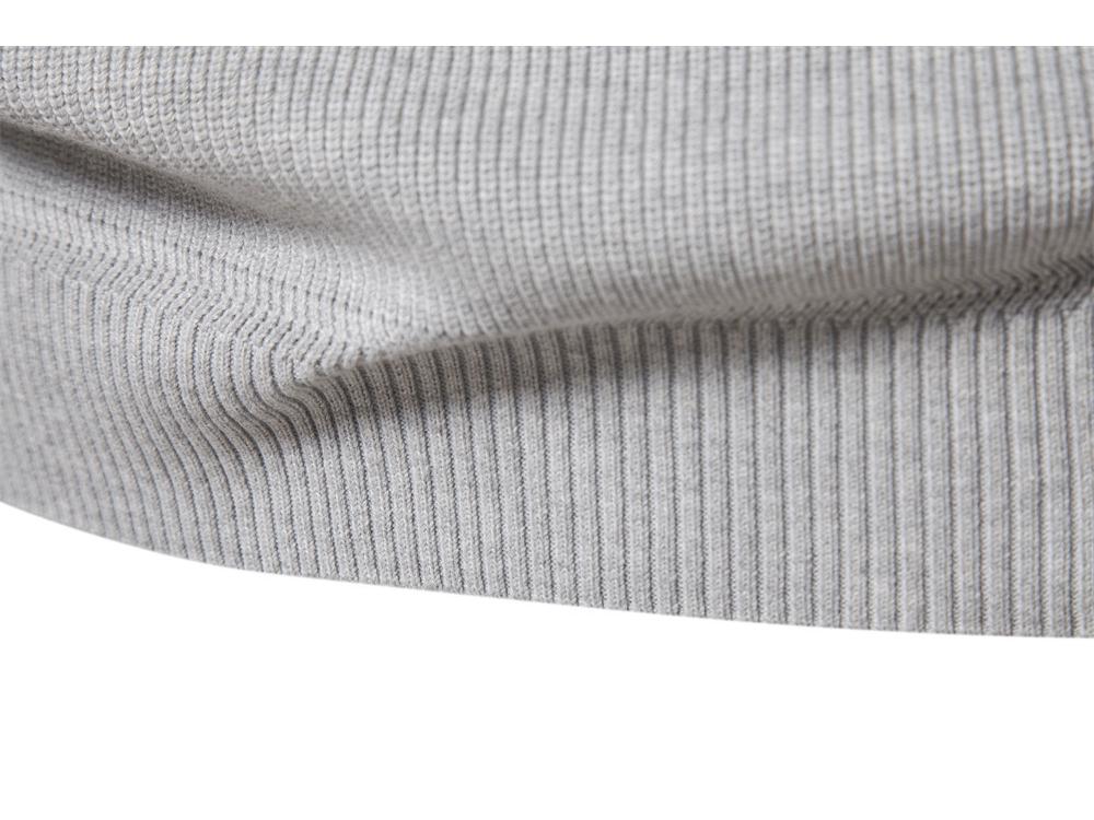 2023 Autumn/Winter Men's European Size Solid Color Zipper Stand Collar Long Sleeve Sweater