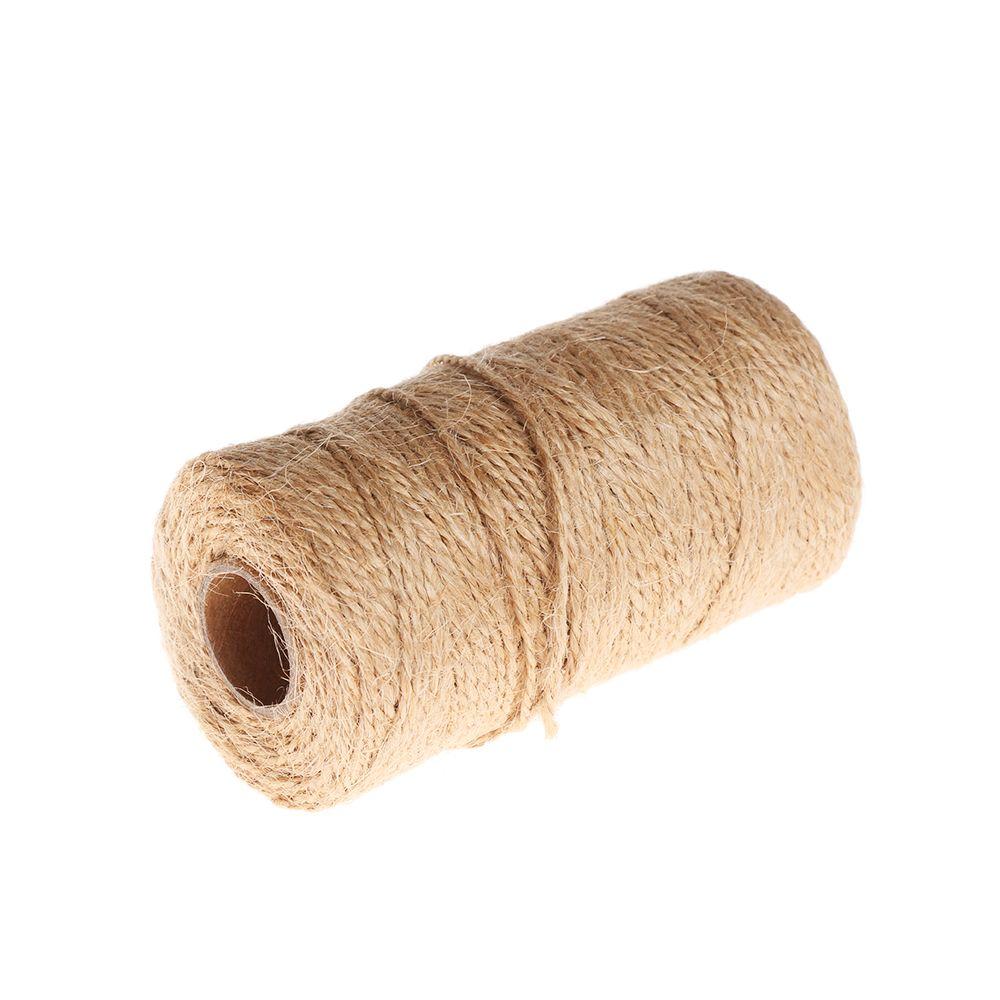 100 Meters Natural DIY Crafts Toy Home Decor Thread Dry Twine Jute Rope String
