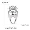 Enamel Teeth Pin for Women Unisex Rhinestone Cartoon Tooth Brooch Event Party Backpack Decoration Clothes Accessories