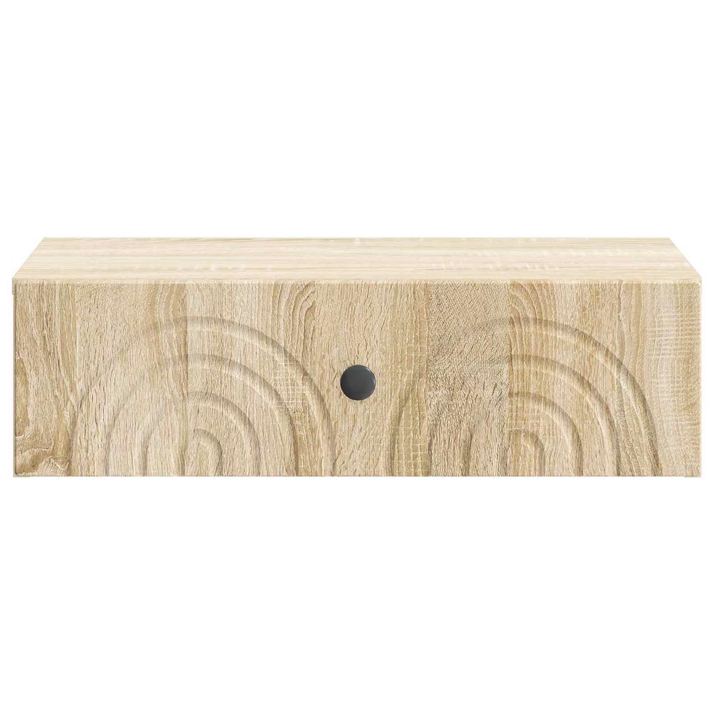 Wall Mounted Side Table Sonoma Oak 59 X 34.5 X 17 Cm