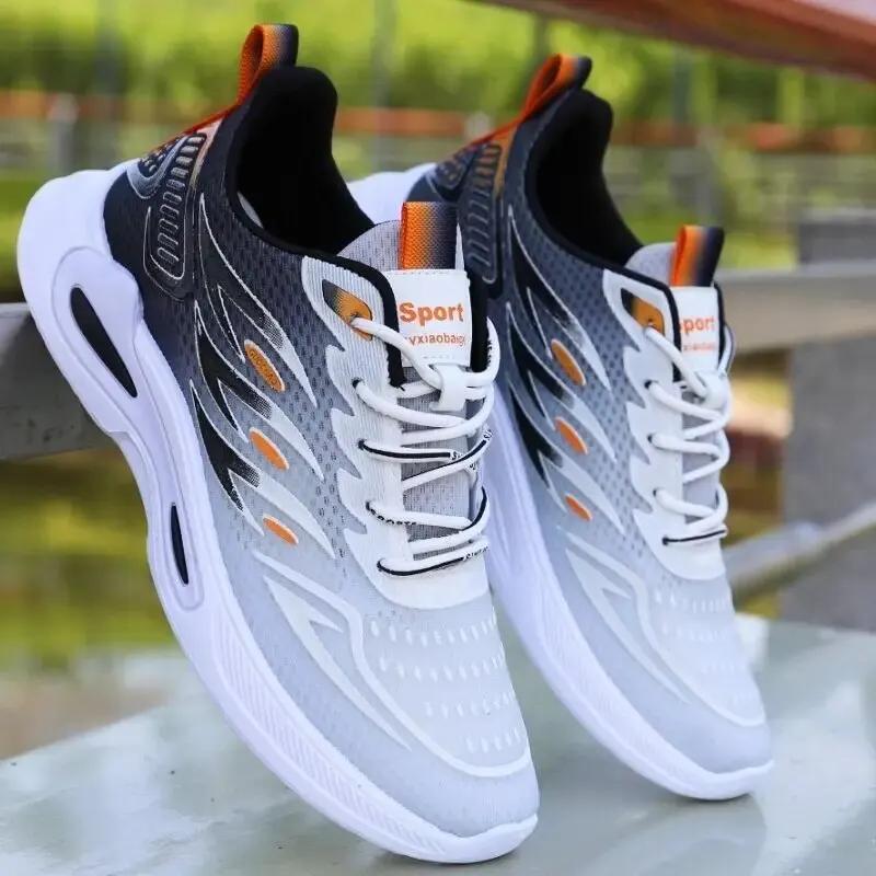

Мужские кроссовки 2024 года, новый тренд, сетчатая дышащая спортивная повседневная обувь, удобные кроссовки для бега, занятий спортом, теннисом, ходьбы 41