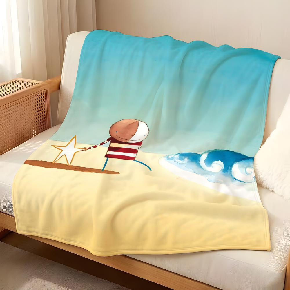 Artist O-Oliver J-Jeffers Throw Flannel Blanket, Soft Warm, Durable & Washable cute Cool