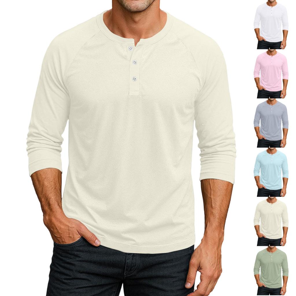 Men's Raglan Sleeve Three-quarter Sleeve Top