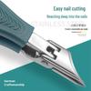Large Anti-Splash Nail Clipper with Pointed Mouth for Grooves - Eagle Beak Slant Cutter for Manicure