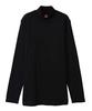 Hanes Warm Thick Size L to Japanese size HM4-Q507A Men's Innerwear, High-Neck Long-Sleeve Shirt, 100% Cotton, Black, (equivalent L)