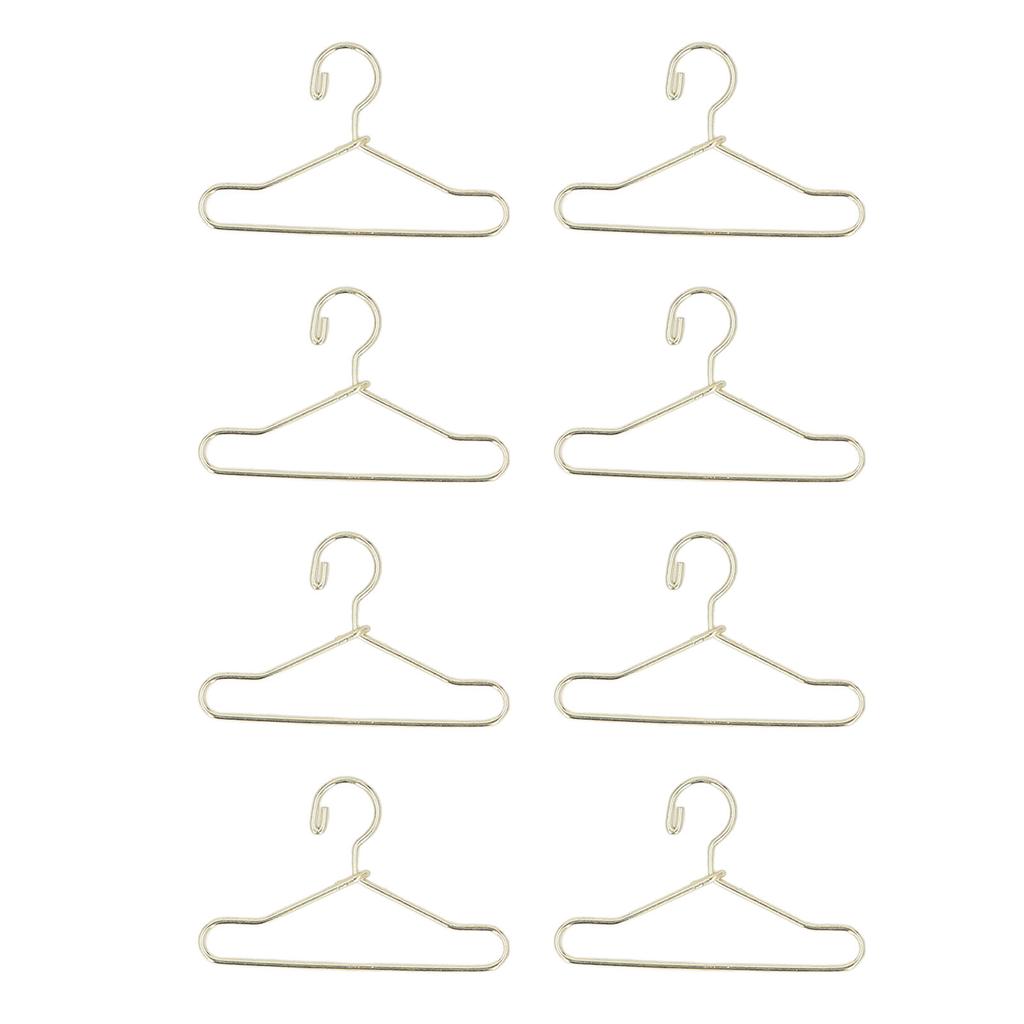 1:12 Doll Clothes Hangers Dollhouse Miniature Wire Gold Hangers Iron Dollhouse Metal Hangers