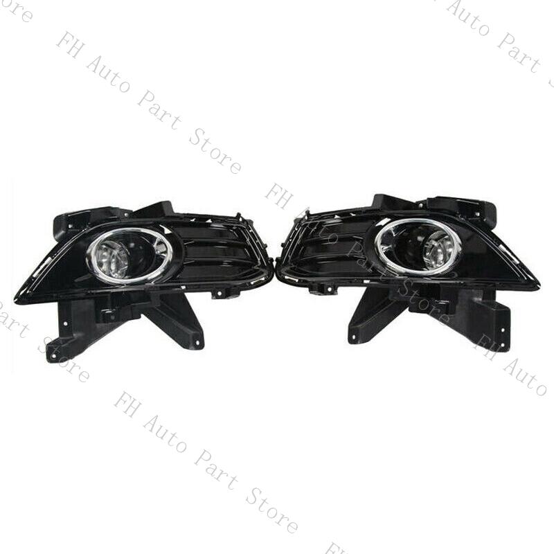 1Pair Front Bumper Fog Lamp Light Trim Cover Frame Bracket Lid Bezel Grille For Ford Fusion 2013 2014 2015 2016 Foglight Foglamp