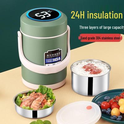Lunch Box Termico in Acciaio Inossidabile 304 con Coperchio - Design Estetico Elevato per Studenti e Adulti, Perfetto per Pasti a Casa o in Viaggio