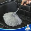 MR.SIGA Microfiber High-Density Mini Duster, Dust Mop with Comfortable Non-Slip Handle and Detachable Washable Duster Head, Gray & Black