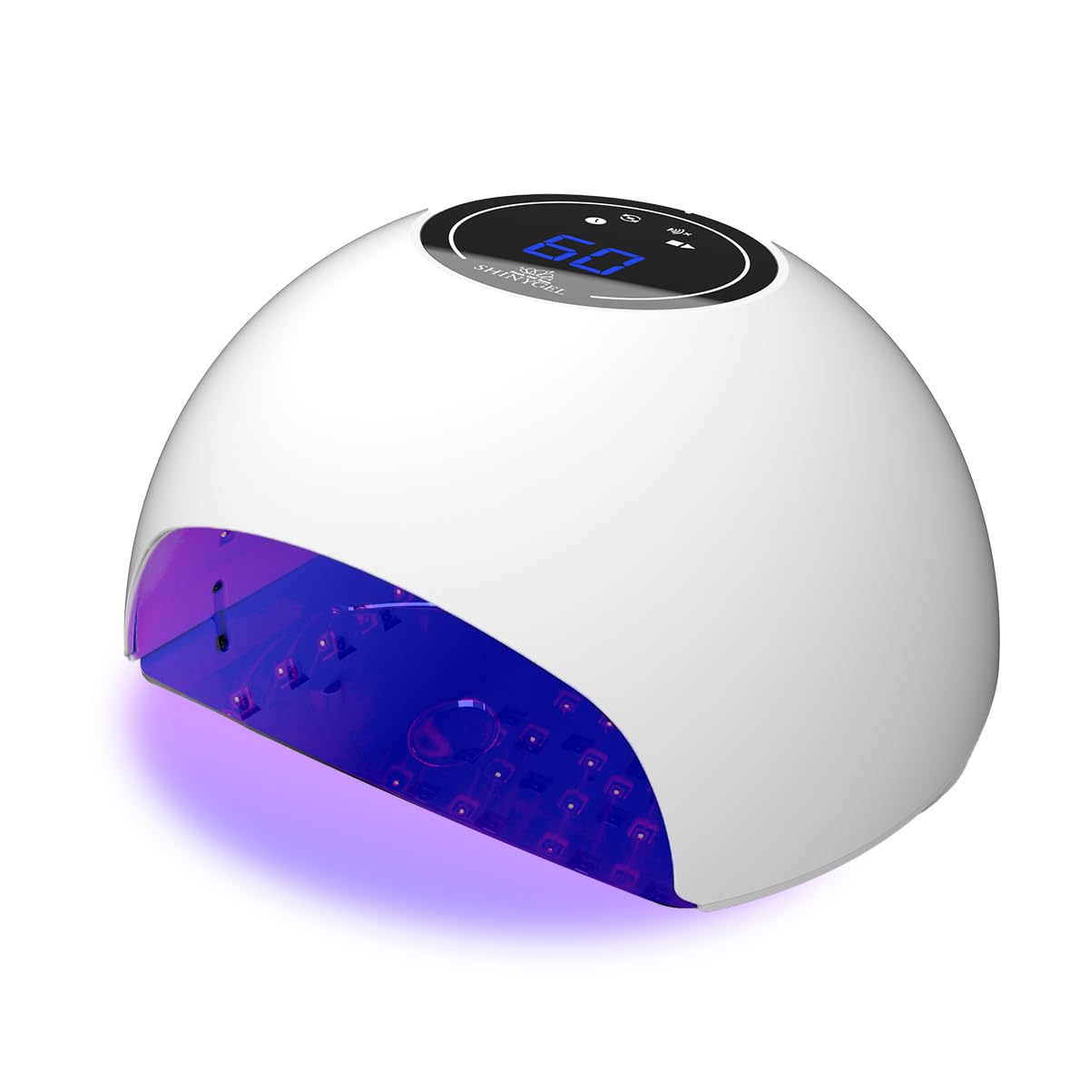

SHINYGEL 18W LED Lamp for Gel Nails Features include a reduced curing heat adjustable display and no UV - sensor, 4-stage timer, mode, orientation, белый
