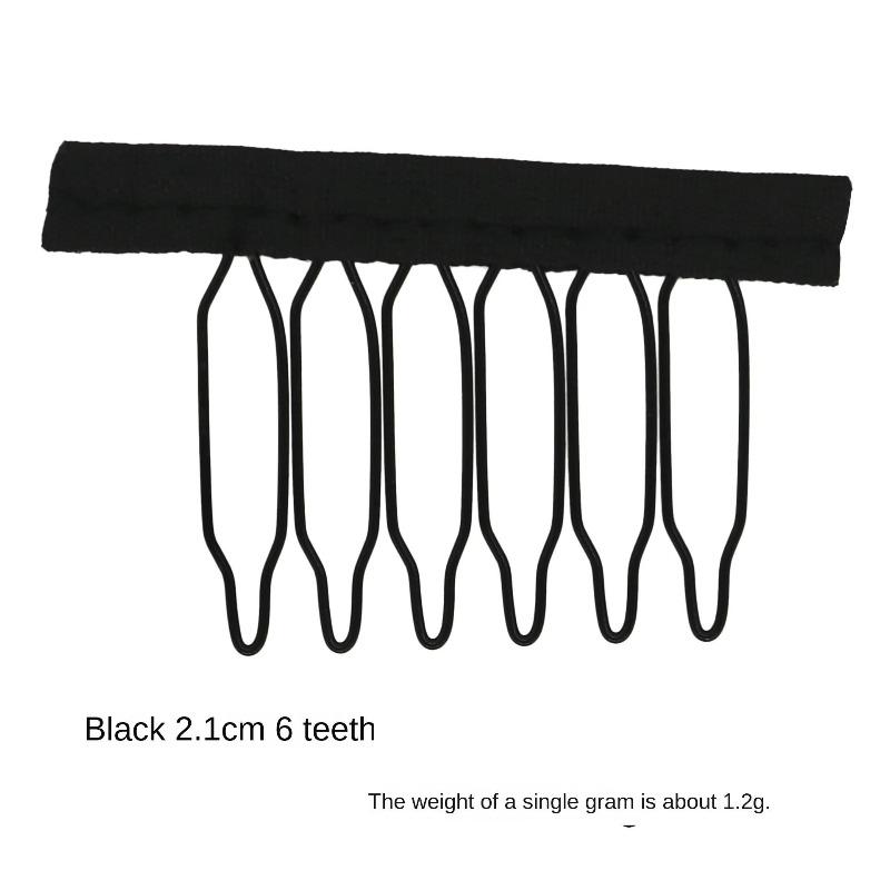 10ks/sada Hřebeny na paruky pro čepice paruky Spony do vlasů Spony do vlasů Tovární nabídka Sponky na paruky na prodlužování vlasů Nejlepší klipy na paruky Velké 3-7 zubů Černá