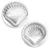2 Stück neue Aluminiumlegierung Muschelform Badebombenform Kuchen Gelee DIY Metallformen