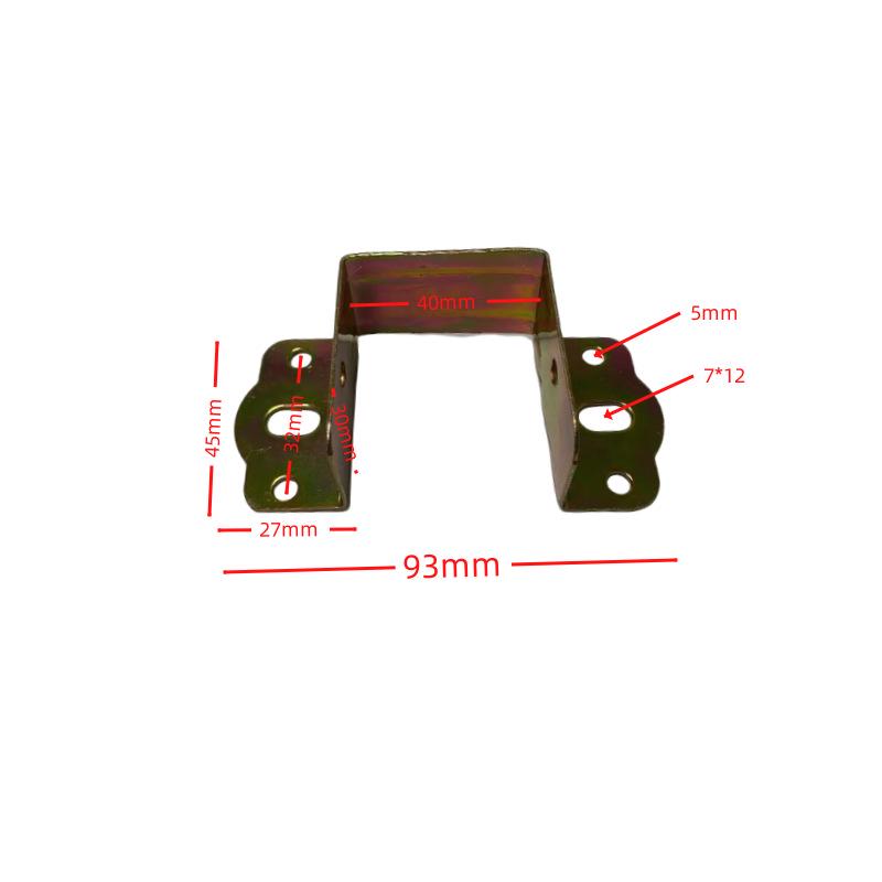 Solid Wood U-Shaped Bed Rail Hinge Support Bracket with Insert Buckle