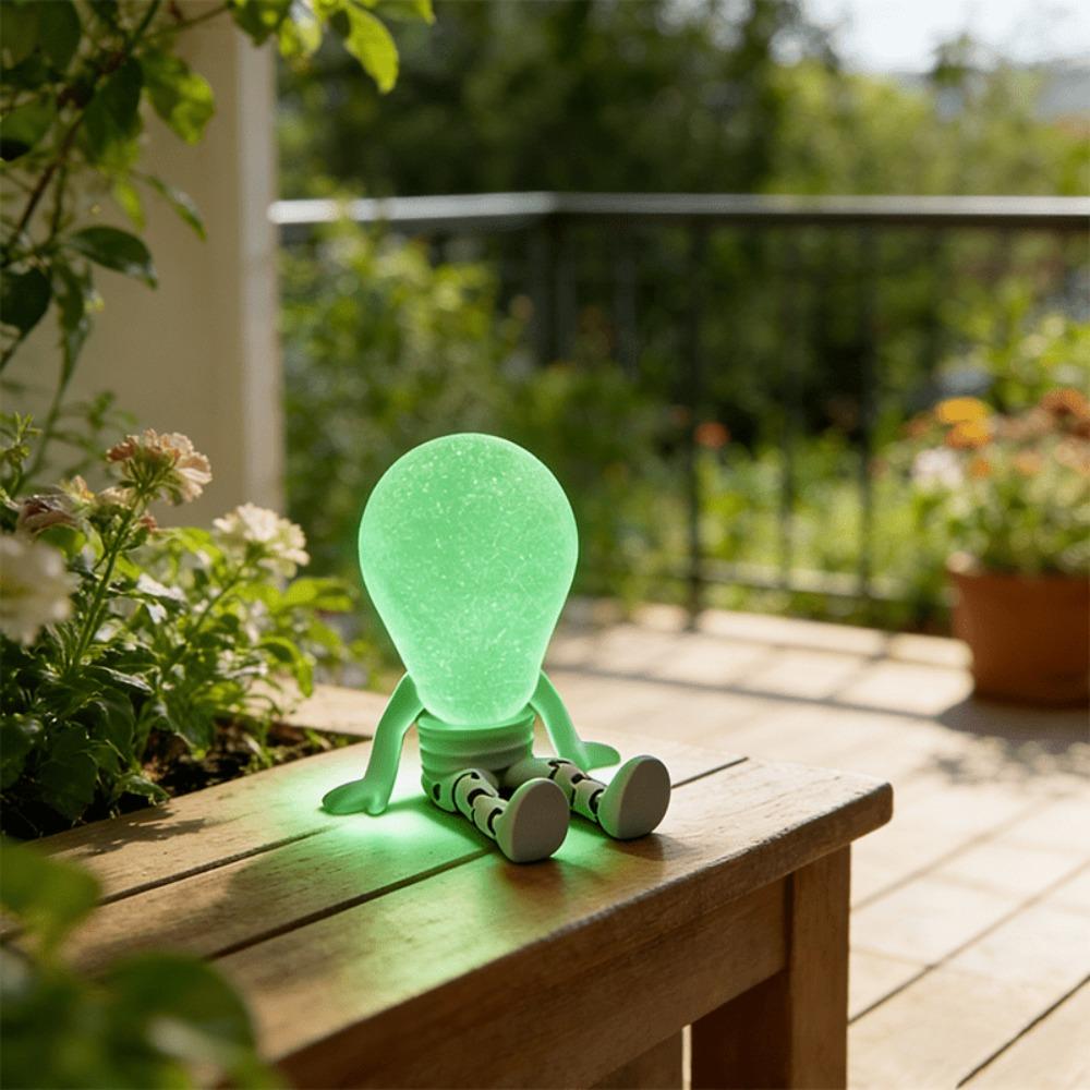 Glow-in-the-Dark Glowing Bulb Figurine Plastic Mini Bulb Statue Father'S Day