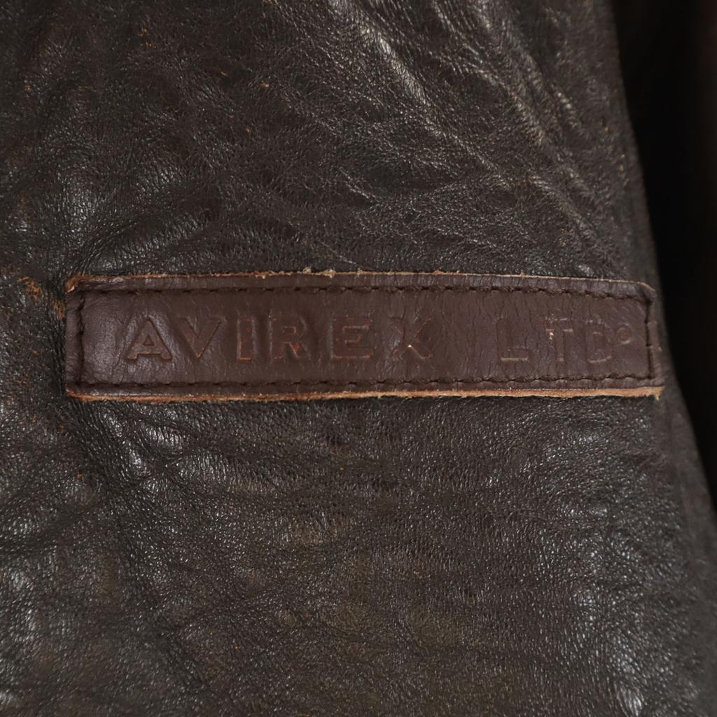 AVIREX 90s Old G-1 Leather Flight Jacket XS Brown Men's Used