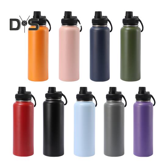 Stainless Steel Vacuum Cup 40oz Insulated Water Bottle Leak Proof Wide Mouth Thermal Flask Keep Cold Hot Beverage Tea Coffee Cup for Outdoor Sports
