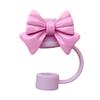 Silicone Straw Cover Cap for Stanley Cup Accessories, Cute Bow Straw Toppers for Tumblers,10mm Straw Dust Proof Plugs Protector