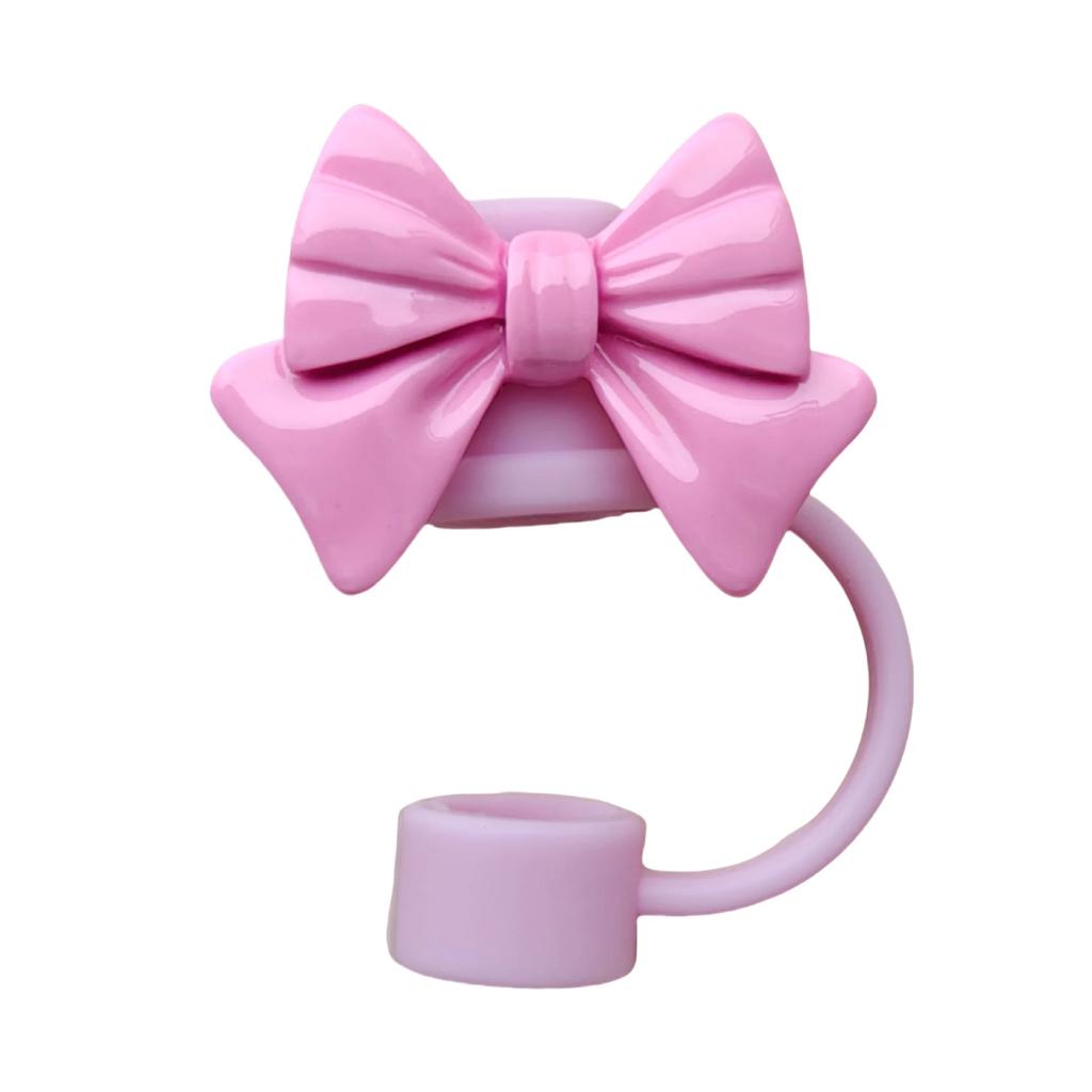 Silicone Straw Cover Cap for Stanley Cup Accessories, Cute bow Straw Toppers for Tumblers,10mm Straw Dust Proof Plugs Protector