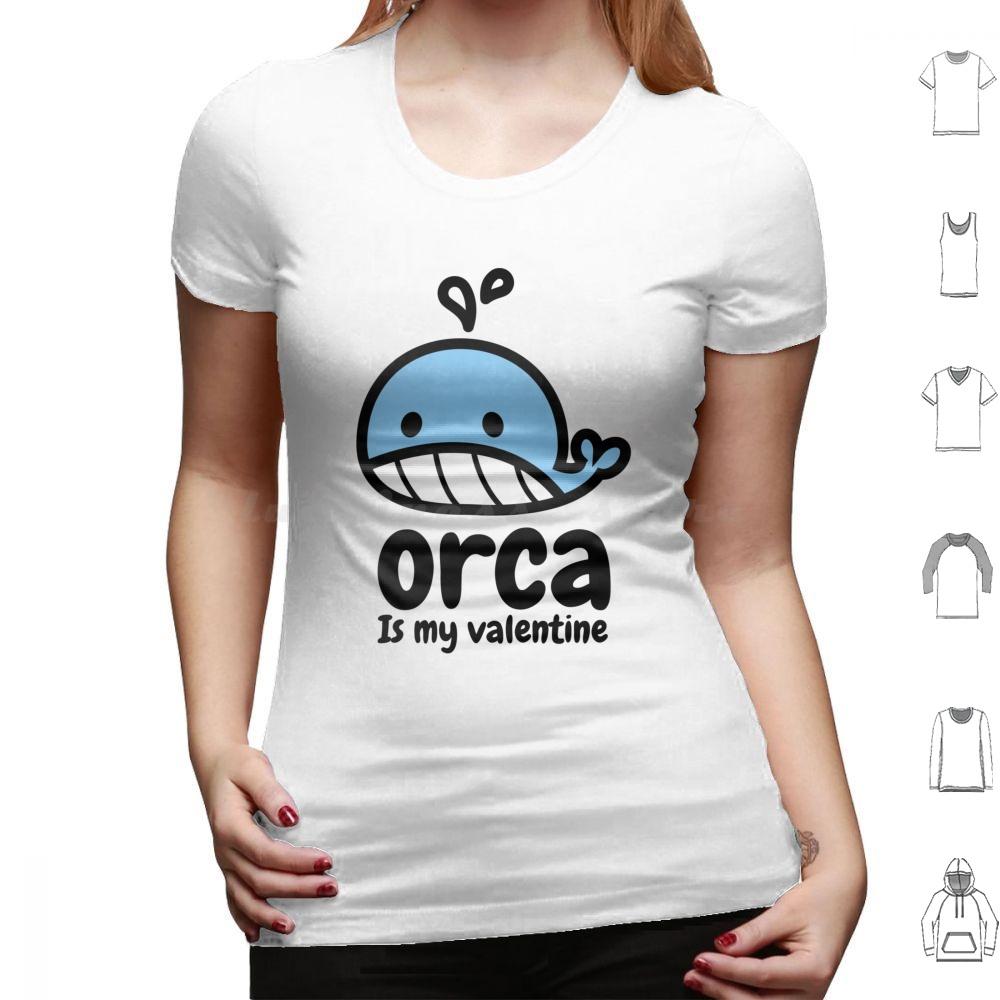 Laughable Orca Is My Valentine T Shirt Big Size 100 Cotton Cute Orca Is My Valentine Orca Is My Valentine Love Cool Orca Is My