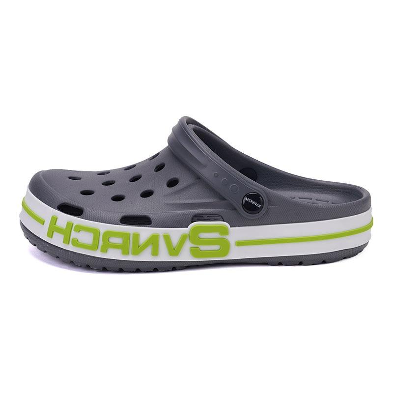 

Мужские туфли с дырочками летние туфли с дырочками Beiya на облачной платформе с увеличением высоты мужские туфли пляжная обувь крутые шлепанцы 45 темно-серого